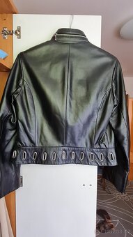Luxusni kožená dámská krátká bunda - 3
