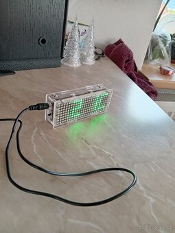 Led Matrix hodiny s  teploměrem (Hadex) Nové - 3