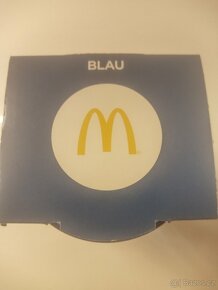 Sklenička od Coca Cola modré sklo. - 3