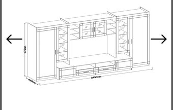 Obývací stěna Paris dub sonoma - 3