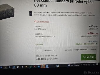 Prodám zámkovou dlažbu Best klasik přírodní - 3