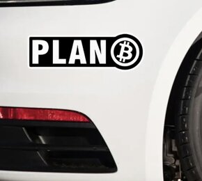 Plan B. ƁITCOIN voděodolná samolepka na auto - 3