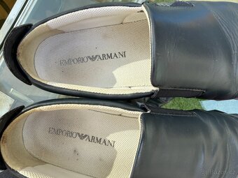 Giorgio Armani pánské mokasíny - unikát modrá kůže vel. 44 - 3