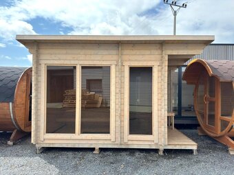 Venkovní finská sauna Hilden M 2x4m, 2 místnosti - 3