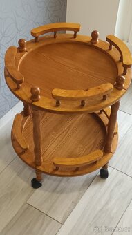 Rustikální masivní barový stolek - 3