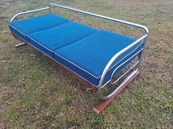 chrom,chromovaný gauč- sofa- THONET KOVONA- krásný - 3