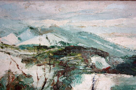 Karel Jan Sigmund (1897-1959), obraz olej, rám 50 x 85 cm - 3