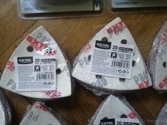2 x Nosič brusných papírů EXTOL PREMIUM + 8 balení brusných - 3