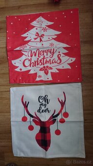 Prodám vánoční povlak na polštářek nebo sedák - 3