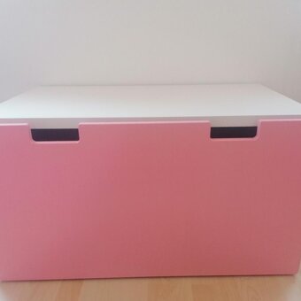 IKEA STUVA lavice bílo růžová šuplík - 3