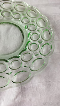 starý podnos tác z lisovaného skla - 3