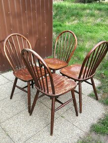 Krásné starožitné židle Tatra pevné_cena za kus - 3