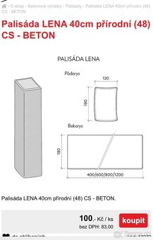 Palisáda 80 a 40 cm - 3
