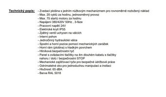 Bolzoni Auramo A1.05.E060 hydraulická plošina - 3