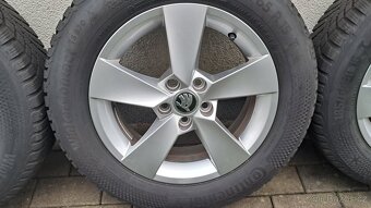 Prodám original zimní aludisky škoda fabia 5x100 R15 - 3