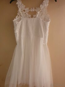 Svatební šaty pro družičky vel.M a batolecí vel. 80 - 86 - 3