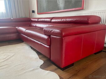 Prodám luxusní koženou rohovou sedací soupravu - 3