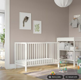 Nová nerozbalená bílá dětská postýlka IKEA GULLIVER - Brno - 3