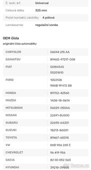 Lambda sonda Ashika 43-U04 - 3