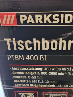 stolní vrtačka stolní, Parkside, NOVÁ, 2 lasery - 3