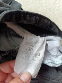 Černé/šedé trhané slim džíny Fsbn vel. ca 158/164 - 3