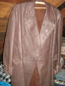 Kožený kabát  a bunda - velikost L - 3