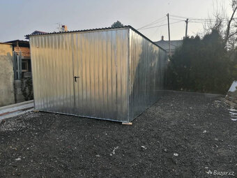 Plechová garáž , stavební bouda. Zahradní domek. - 3