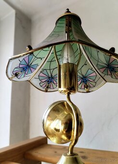 Stolní lampa ve vintage stylu 42cm kov/sklo - 3