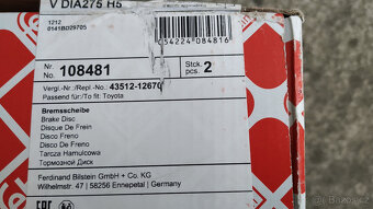 Přední brzdové kotouče na Toyota Auris nebo Corollu - 3