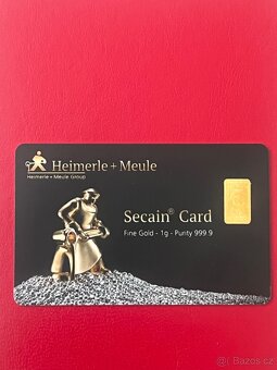 Zlato / zlaté slitky 1+1g Heimerle+meule - 3