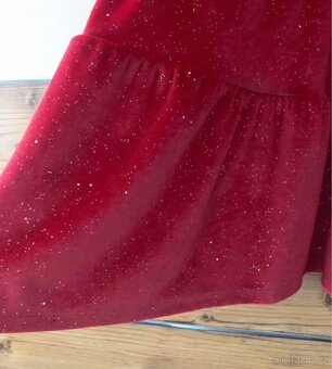 Vánoční šatičky třpytivé vel. 134 - 3