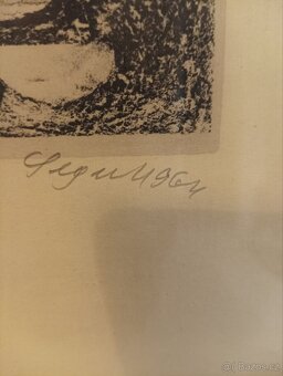 Obraz ,grafika ,F.Segert " Mostecko ' - 3