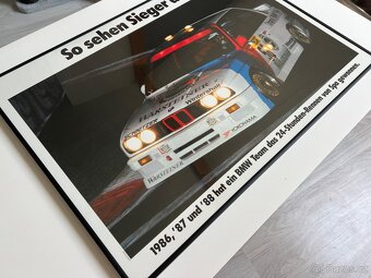 ORIGINÁL BMW plakát v rámu A1 BMW E30 M3 Vítěz 24h SPA - 3