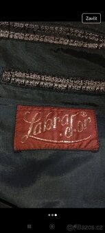 Pánské tmavé kostkované sako - 3