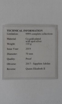 Gigantická ražba "Královna Alžběta II. Safírové výročí - 3