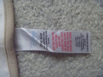 smetanová dětská deka s vyšitým obrázkem myšky - 3