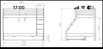 Dětská patrová postel z masivu - 3