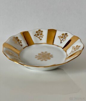 Porcelánový zlacený talířek/miska - 3