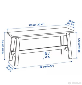 NORRÅKER Ikea lavice - 3