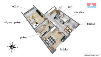 Prodej bytu 3+1, 63 m², DV, Chomutov, ul. Borová - 3