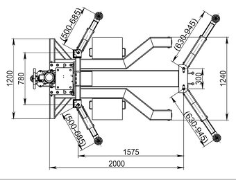 Jednosloupový mobilní zvedák BOR2500M 2500 kg 2025''AKCE - 3