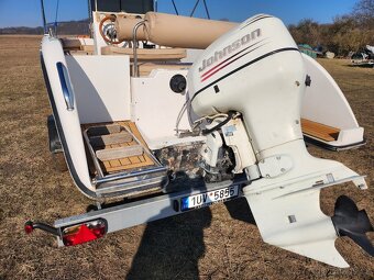 Lodni motor 90hp Johnson V4, dlouha,el.trim - 3
