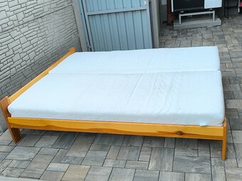 Prodám manželskou postel + Matrace 160cm x 200cm - 3