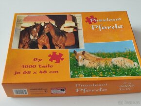 Puzzle 1000 dílků kůň ležící v trávě NOVÉ. - 3
