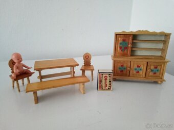 Retro hračky -selská jídelna+ kuchyňka+ nádobíčko - 3