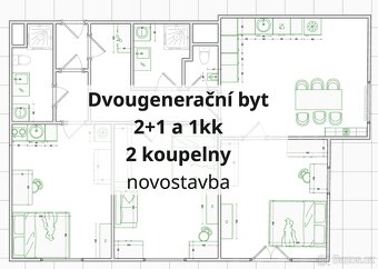 Brandýs: Pronájem byt 4+kk 98 m²: 2 koupelny - 3