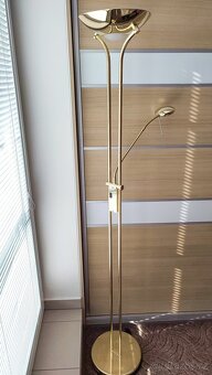 Volně stojací lampa – 183cm vysoká, zlatá-mosaz, stmívatelná - 3