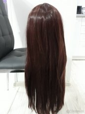 Nejdelší paruka, nová rovná tmavě hnědá - 3