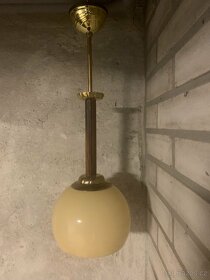 secesní lustřík jedna žárovka , celé mosaz - 3