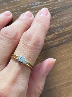 Zlatý dámský prsten - 3